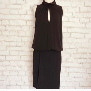 Theory women’s hi neck dress with key hole cut out